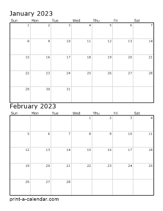 Two Vertical Months 2023